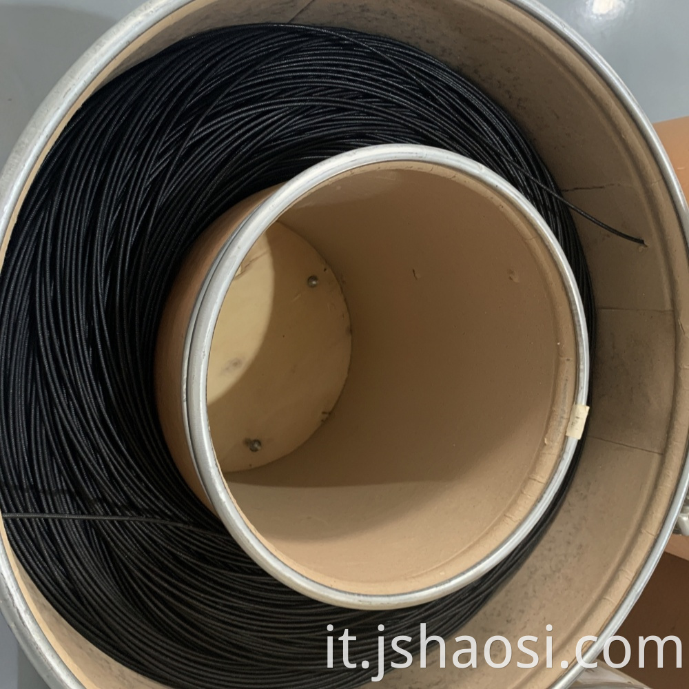 Silicone-braided wire black